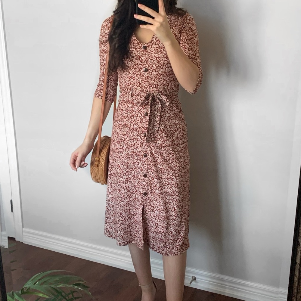 Floral Button-Down Dress